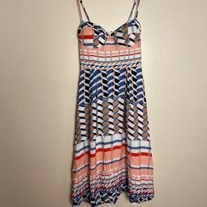 Yumi Kim Geometric Bustier Midi Dress